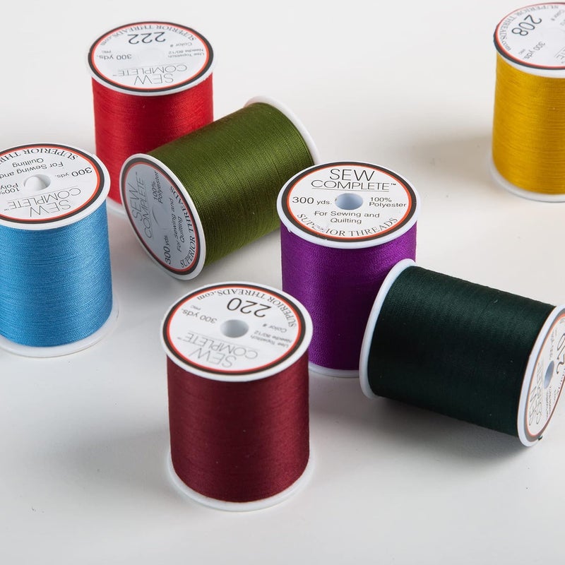 Superior Threads Sew Complete Polyester Sewing Quilting Thread 300 Yard Spool 8-Pack (Winter) - Image 3